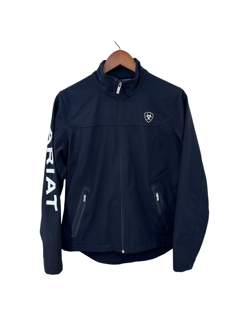 ARIAT Jacket New Team Soft Shell Womens Medium Black Western Wear Ranch X917